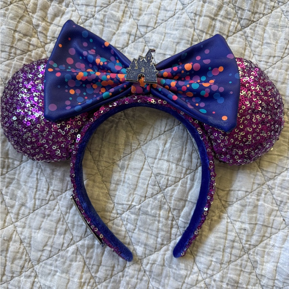 Disney Loungefly Purple Sequin Mouse Ears Headband
